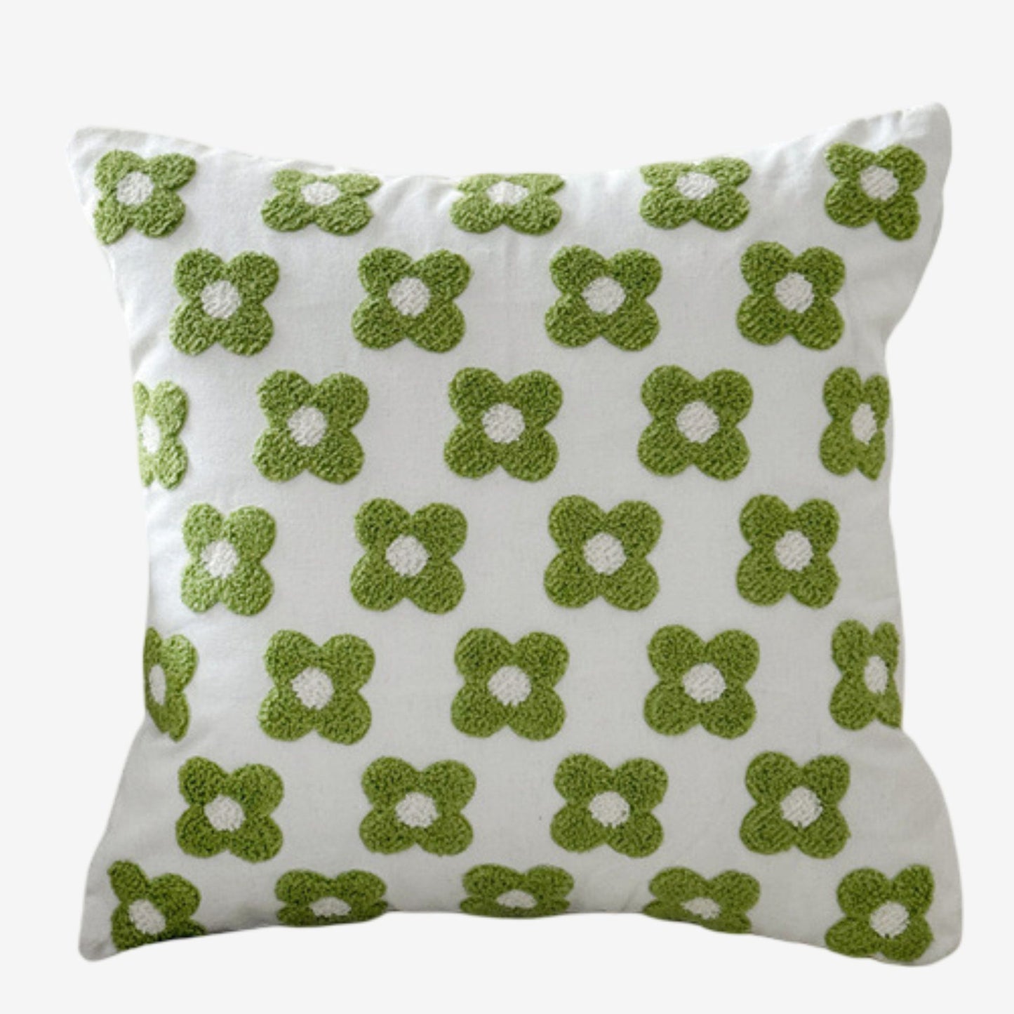 Canvas Decorative Throw Pillow Cover, Plant and Floral Print, 17.7*17.7in Square