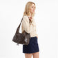 Slouchy Faux Leather Hobo Shoulder Bag with Adjustable Strap and Zip Closure