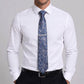 Men's Paisley Pattern Tie Gift Set with Matching Pocket Square Cufflinks and Silver Tie Clip