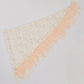 Lightweight Lace Floral Head Scarf Fringe Triangular Shawl