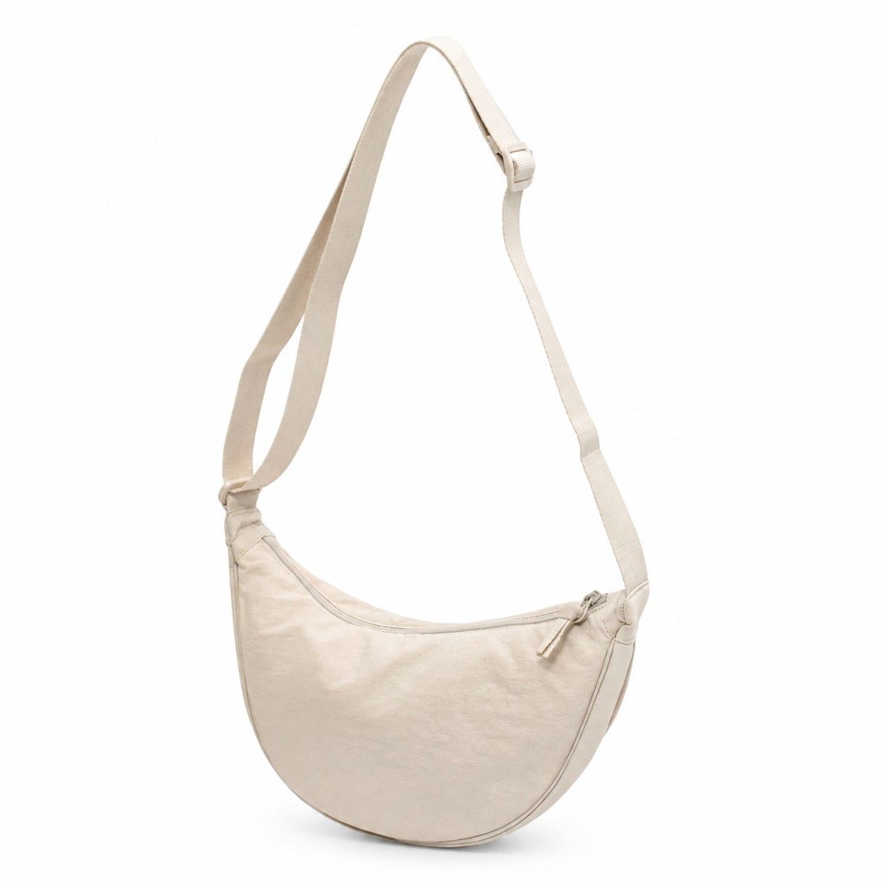 Nylon Crescent Crossbody Bag with Adjustable Strap Lightweight Casual Shoulder Bag