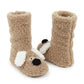 Fuzzy Dog Slipper Socks with 3D Ears US 5-10.5