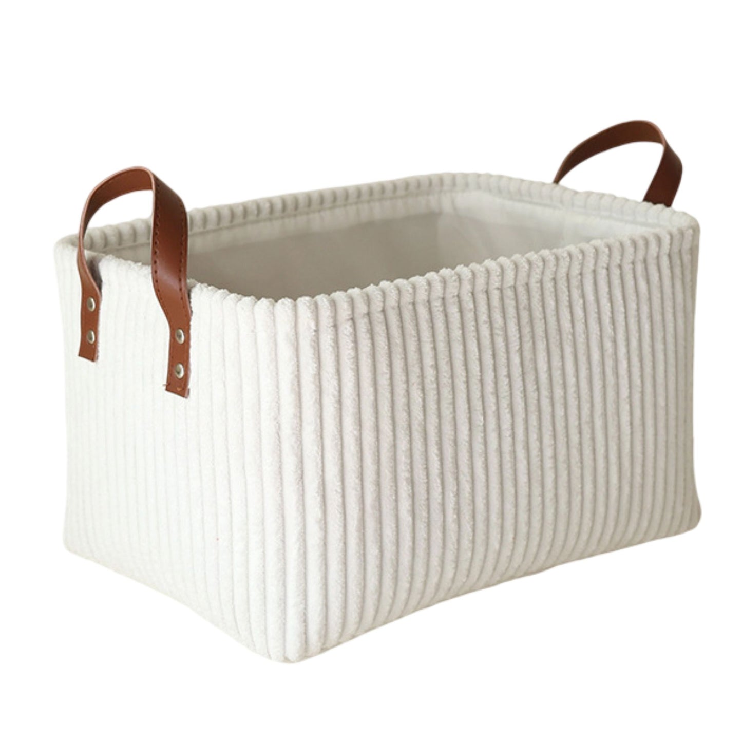 Decorative Storage Basket with Handles Organizer Bin for Shelves Closet Storage Box for Toys Clothes