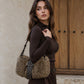 Faux Fur Shoulder Bag Vintage Belted Underarm Bag