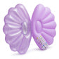Shell Shaped Inflatable Pool Float with Glitter Center and Contoured Lounge Design