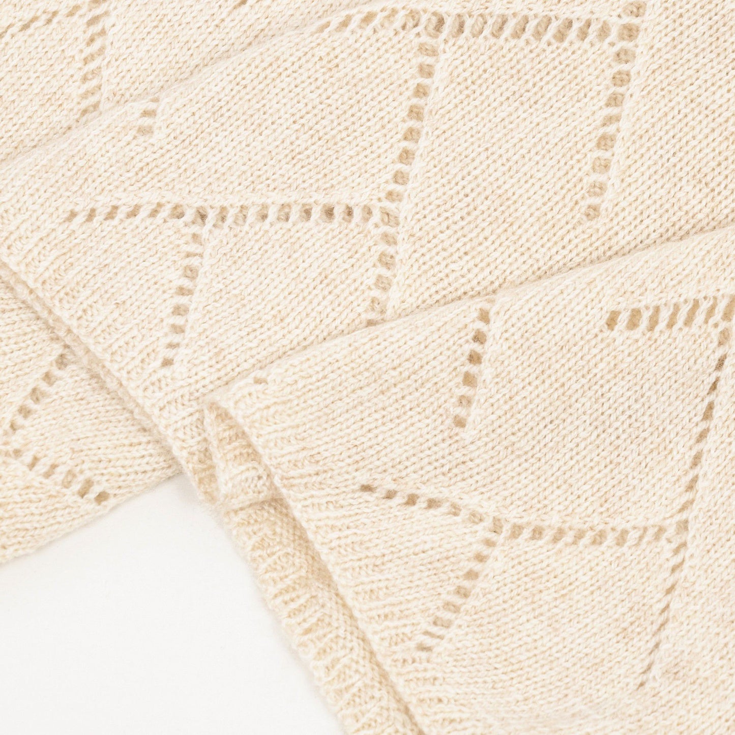Soft Knit Scarf with Delicate Cutout Detailing 67x17.7 inches