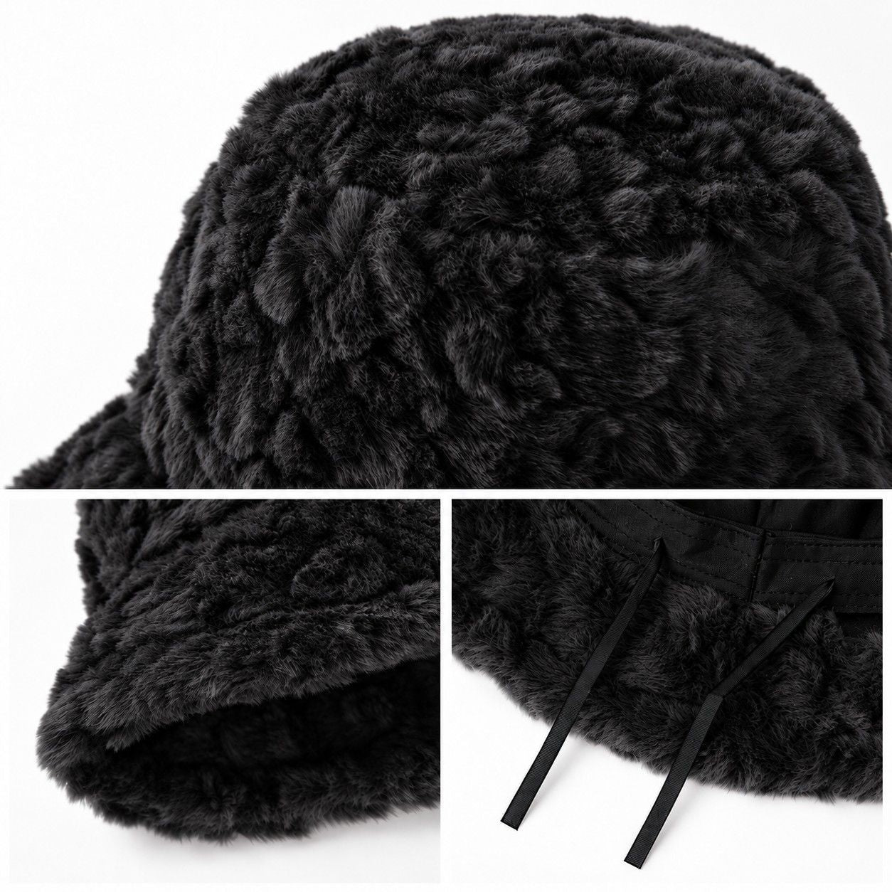 Plush Bucket Hat Soft Fuzzy Teddy Winter Casual Fashion Hat