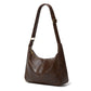 Faux Leather Hobo Shoulder Bag with Adjustable Strap and Zip Pocket