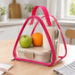 Clear Triangular Lunch Bag with Zipper Closure and Top Handle
