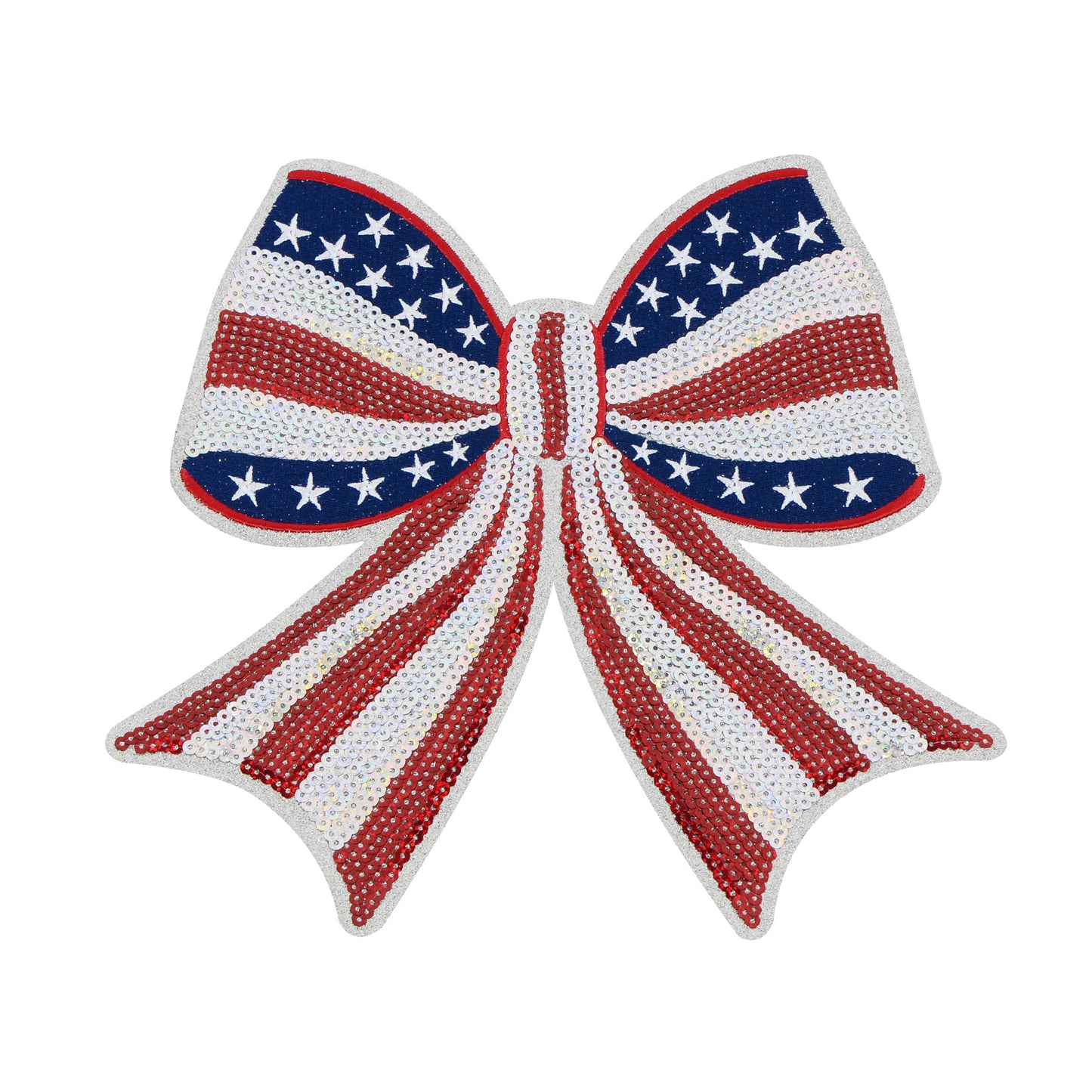 Independence Day Sequin American Flag Iron On Patch Glitter Patriotic USA 4th of July Craft Sewing Embroidery Clothing Patch Decoration