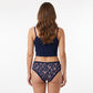 2 Pack Floral Print Bikini Underwear with Lace Trim