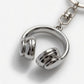 8 Ball Dice Charm Keychain with Headphone Pendant Ribbon Tassel Bag Charm Key Ring Accessory
