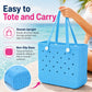 Large EVA Beach Tote Bag Water Resistant Pool Tote with Handles