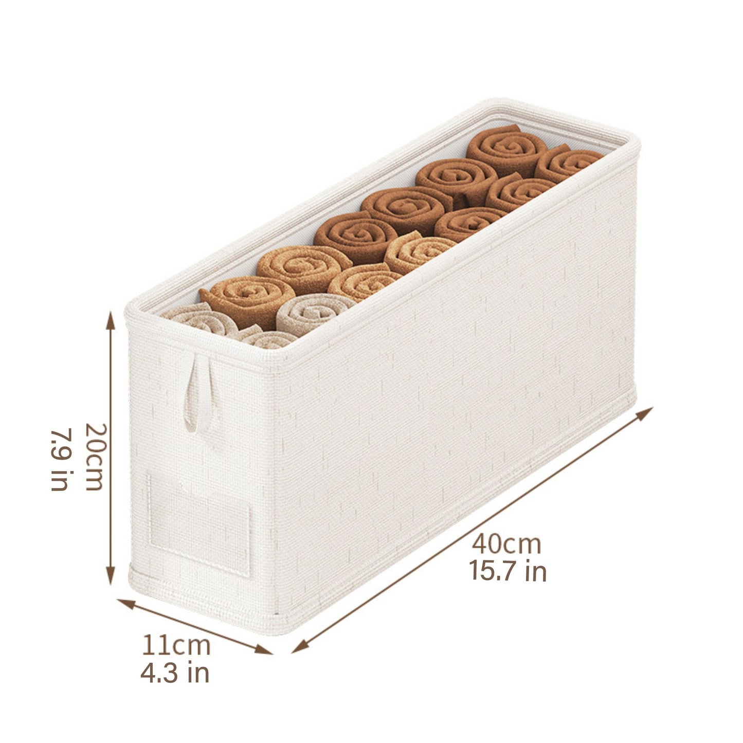 Storage Bin Linen Closet Organizer Basket Foldable Drawer Organizer for Clothes Socks Towels