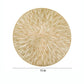 4-Pack Metallic Round PVC Placemats Heat Resistant Textured Table Mats