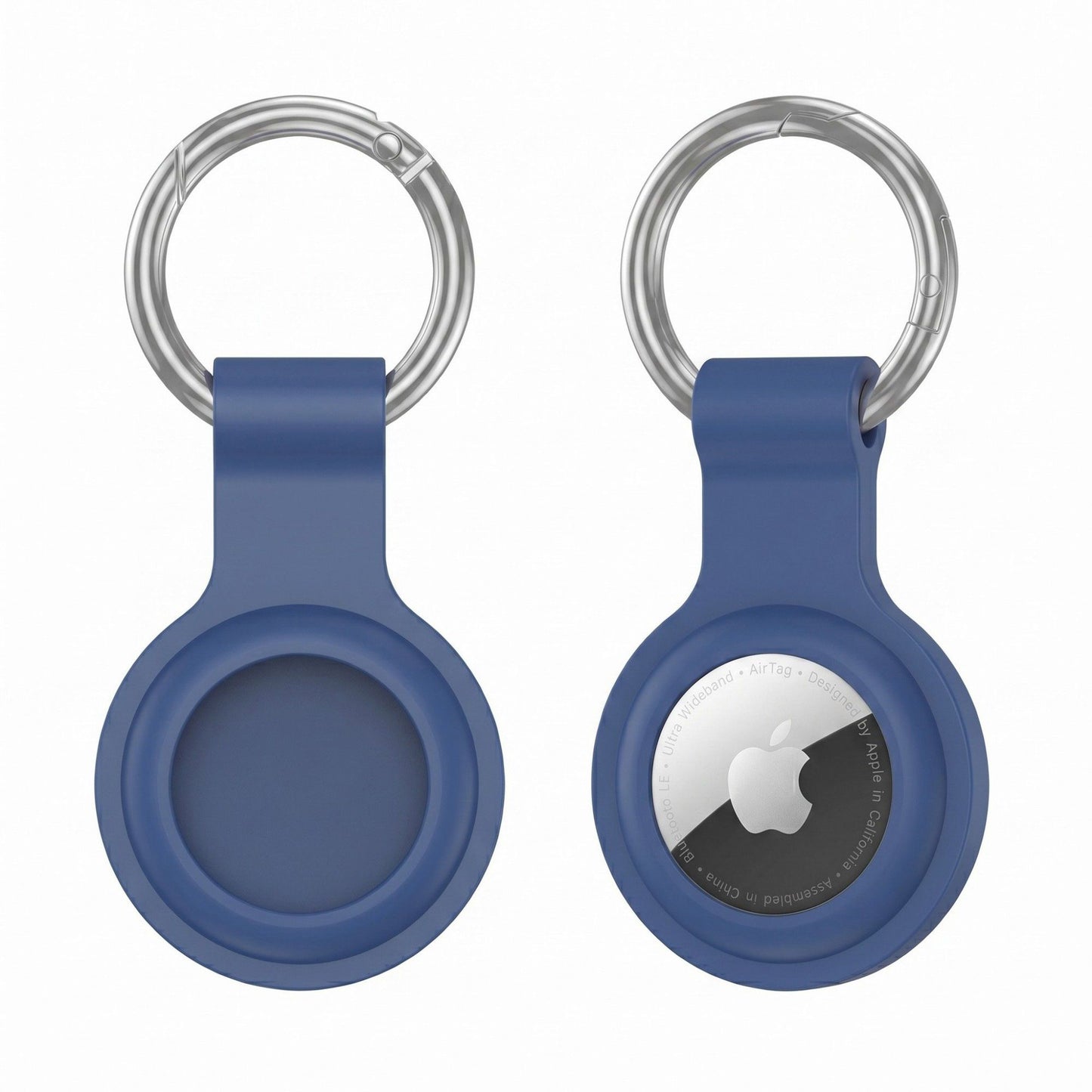 2 Pack AirTag Holder Keychain Case with Secure Lock Carabiner Clip for Bags Keys Luggage Pet Collar Protective Cover
