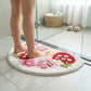Tufted Floor Mat with Seashell and Starfish Design Non Slip Backing Soft Plush Decorative Entryway Rug