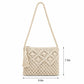 Macrame Crossbody Bag with Zip Closure and Interior Slip Pocket