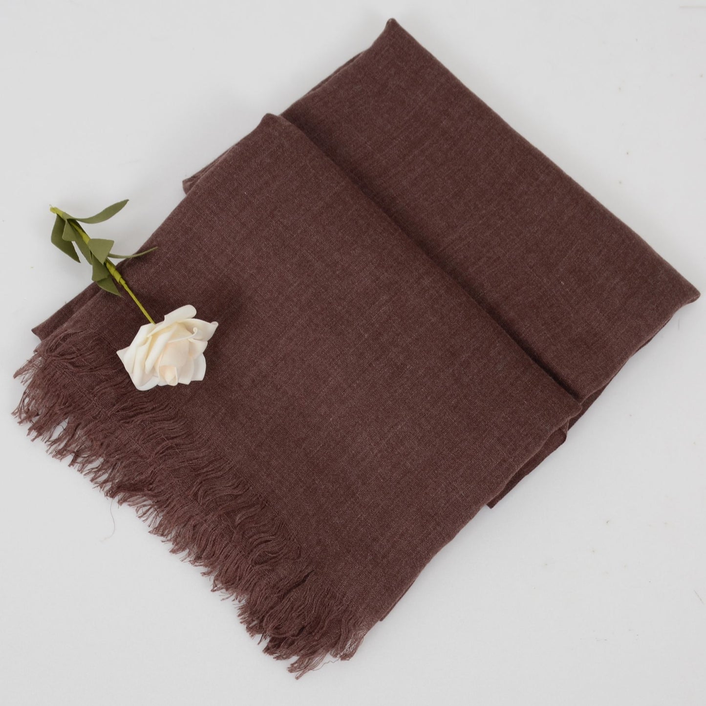 Lightweight Solid Cotton Linen Scarf 78 Inches