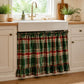 Handmade Farmhouse Floral Tie Top Cabinet Curtain Decor