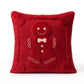 Christmas Gingerbread Throw Pillow Cover Plush Decorative Cushion Cover for Sofa Bed