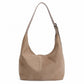 Faux Suede Slouchy Hobo Shoulder Bag