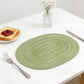 4 Piece Oval Braided Placemats Woven Heat Resistant Dining Table Mats Washable Kitchen Place Mats