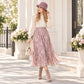 Floral Pearl Accent Cloche Hat Adjustable Brim Dress Hat
