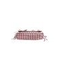 Plaid Shoulder Bag with Ruched Strap and Bow Detail