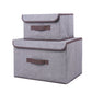2 Piece Foldable Storage Box Set with Lids and Handles