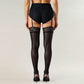 2pcs Women's Sheer Thigh High Stockings with Soft Stretch Fit and Decorative Lace Top Detail