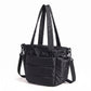Quilted Puffer Tote Bag with Adjustable Shoulder Strap Multi Pocket Lightweight Carryall Handbag 13x6x10 in