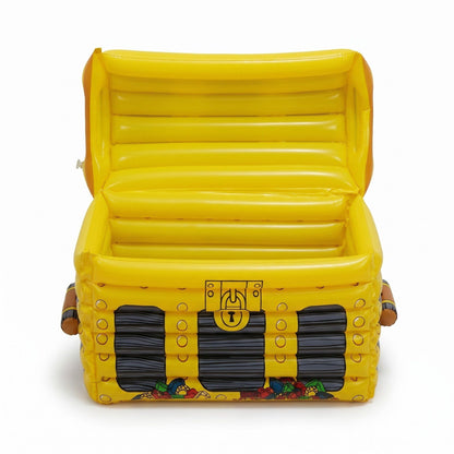 Inflatable Treasure Chest Cooler with Lid for Parties