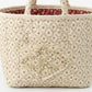 Floral Quilted Storage Basket with Handles and Tissue Pocket