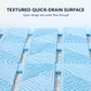 Slatted Nonslip Shower Mat Quick Drain Bath Mat 15.7 x 27.6 Inches