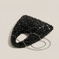 Sequin Top Handle Mini Bag with Round Cutout Handle and Chain Strap