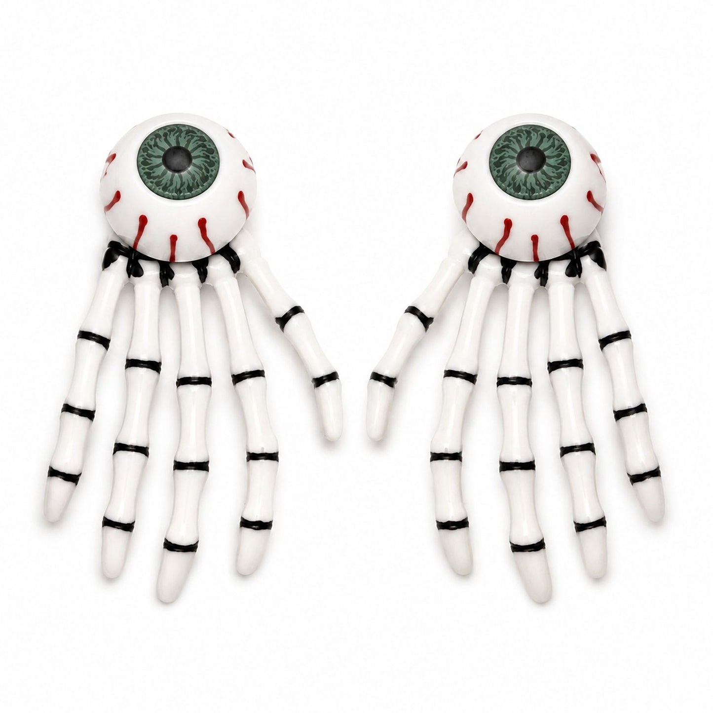 Halloween Skeleton Hand Eyeball Hair Clips 2pc
