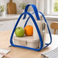 Clear Triangular Lunch Bag with Zipper Closure and Top Handle
