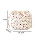 Quilted Drawstring Makeup Bag Large Capacity Portable Cosmetic Organizer Pouch