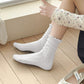 Adorable Ruffled Lace-Up Socks Wicking Cotton for Casual Comfort 3 Pairs