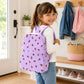 Printed Ribbed Mini Backpack with Front Pocket