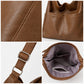 Soft Faux Leather Hobo Shoulder Bag with Front Pockets