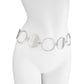 Round Disc and Ring Metal Waist Chain Adjustable Body Belt Modern Statement Waist Jewelry