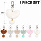 Fluffy Heart Pom-Pom Keychain Cute Faux Fur Bag Charm Set