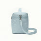 Oxford Fabric Crossbody Utility Bag with Double Zipper Closure and Adjustable Shoulder Strap