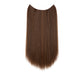 Longe Straight Natural Hair Extensions One Piece Invisible Wire Hair Extensions with Clip ins 22Inch