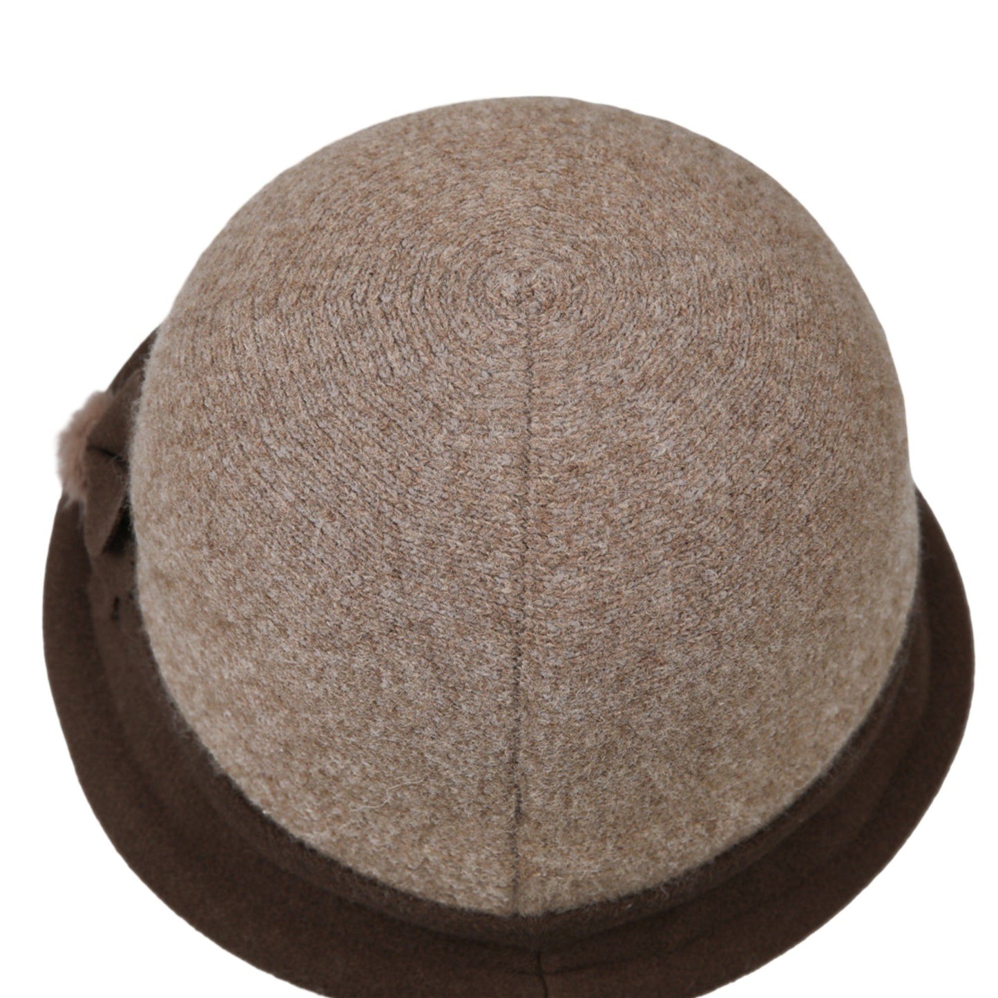 Womens Soft Felt Cloche Hat with Decorative Flower Accent