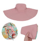 Wide Brim Floppy Sun Hat with Colorful Printed Underside UV Protection Lightweight Foldable Design for Outdoor Use