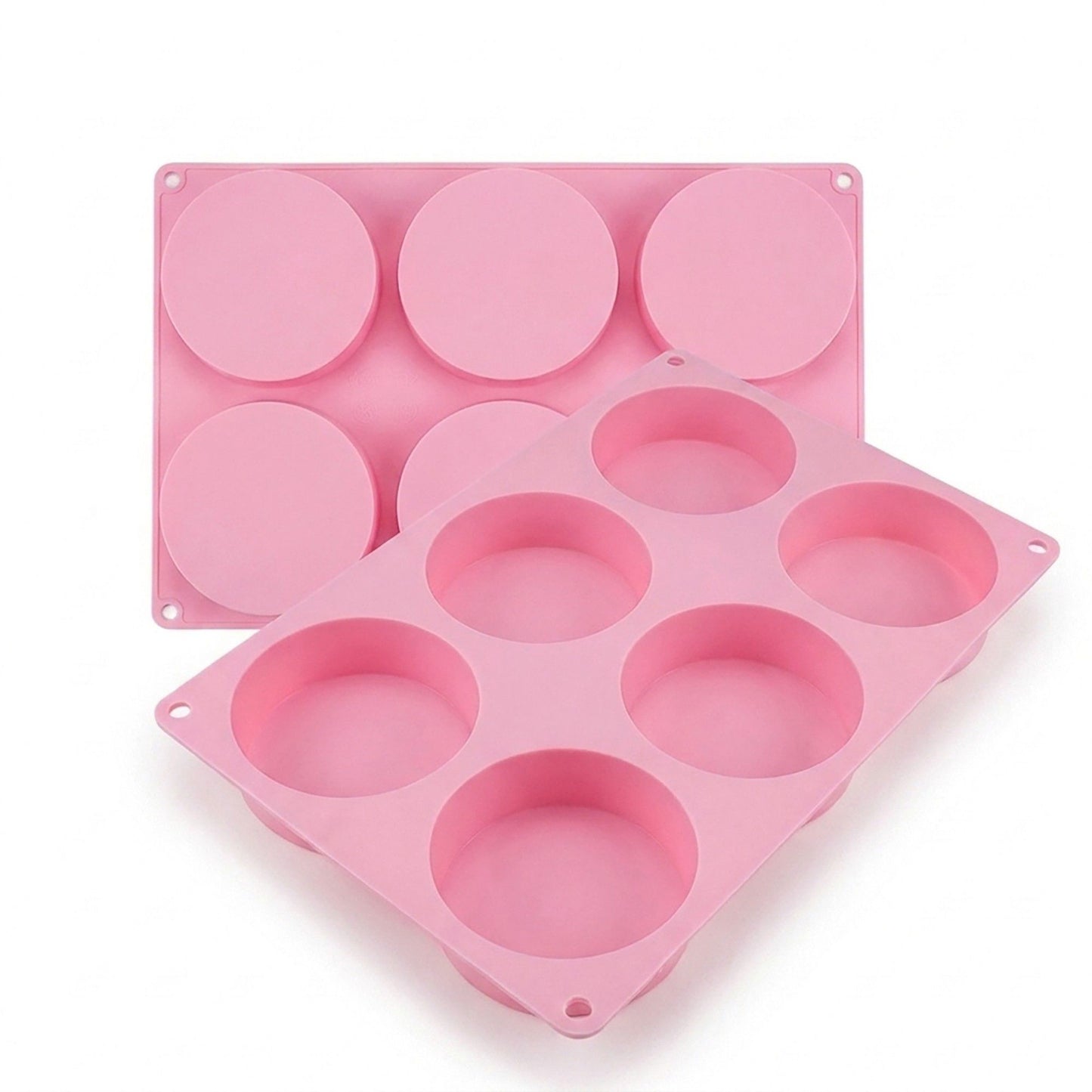 Silicone Muffin Baking Mold with 6 Round Cup Cavities