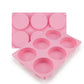 Silicone Muffin Baking Mold with 6 Round Cup Cavities